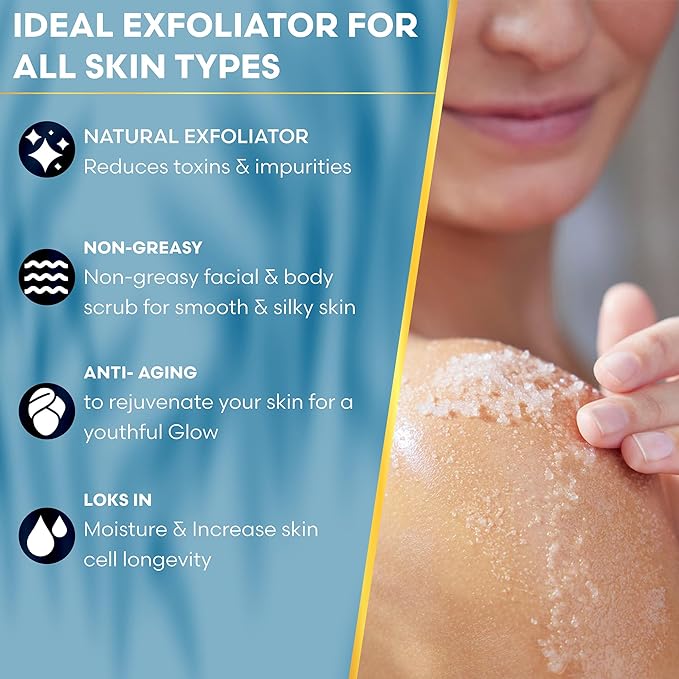 Pink Sky Exfoliating Body Scrub - Ultra Gentle Sugar Scrub for Smooth Skin - Premium Body Scrubs for Radiant, Soft Skin - Ideal Exfoliator for All Skin Types - 700g (White Jasmine, 24.69 Oz)