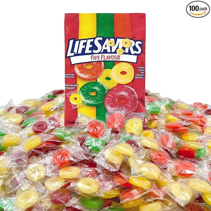 Hard Candy Assorted Canada 5 Flavors 2 Pounds (Approx 100 Pieces) Individually Wrapped – Bulk Bag for Office, Parties, Everyday Use