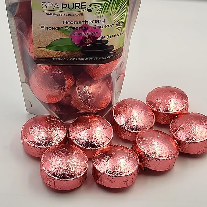 8 Sweet Romance Aromatherapy Shower Steamers 1.6 oz Each with 100% Natural/Organic Essential Oils - Transform Your Shower - Transform Your Mood (Sweet Romance)