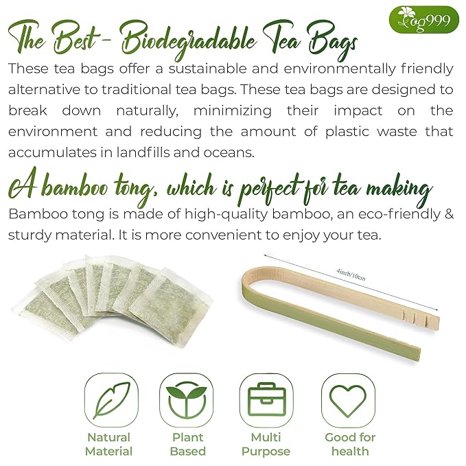 TOG999, Premium Moringa Ginger Peppermint Herbal Tea ā 60 Tea Bags ā Caffeine-Free, Plant-Based, Non-GMO, Naturally Refreshing Flavor, No Artificial Additives, No Sugar, No Gluten. Vegan