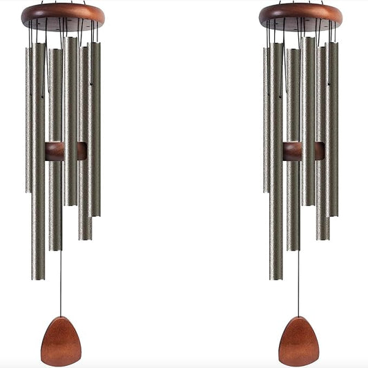 Large Aluminium Wind Chimes 37" Inches to Create a Zen Atmosphere Suitable for Outdoor, Garden, Patio Decoration Wind Chimes with Wind Catcher Suitable as A Gift for Unisex(2 Pack Copper)