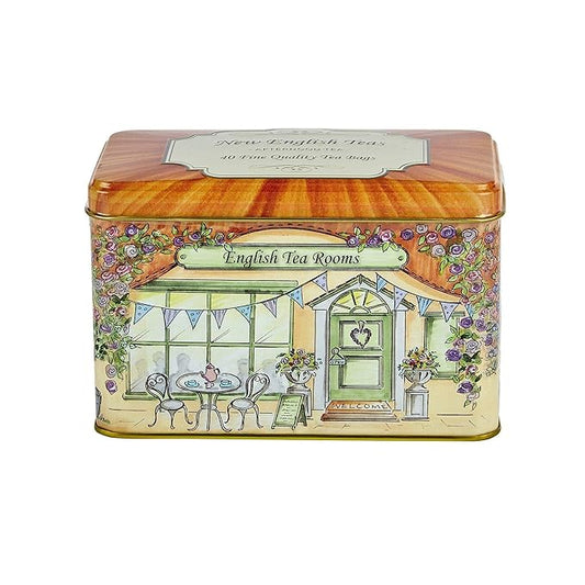 New English Teas Vintage Tea Rooms Tea Tin with 40 English Afternoon Teabags