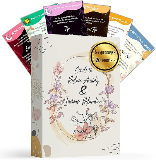 Affirmation cards - 60 Unique Mindfulness Cards for Anxiety Relief, Relaxation, and Self-Care - Daily Meditation and 120 Positive Affirmations for Womens and Men, motivational, inspiration