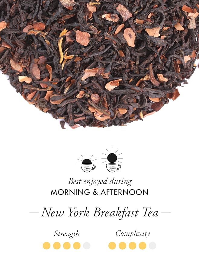TWG Tea | New York Breakfast Tea | Black Tea | Cocoa Husk | Haute Couture Tin, 100g | Gift Set