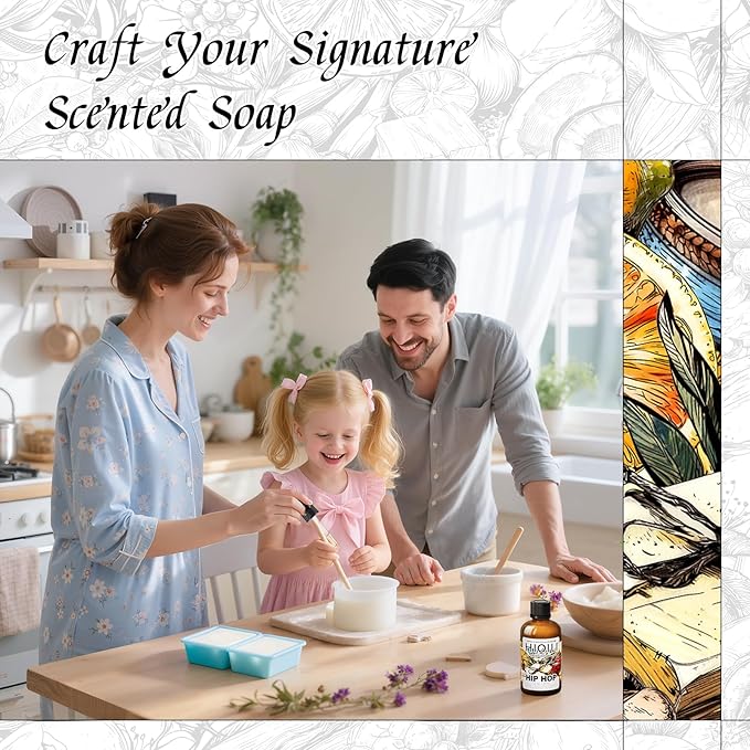 HIQILI Hip Hop Fragrance Oil for Scent Diffusers, Lemon & Green Apple Scents, Candles & Soaps Making, Add to Body Scrub and Spray - 1 Fl Oz