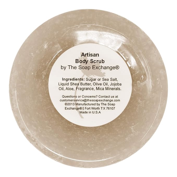 The Soap Exchange Sugar Body Scrub - Espresso Scent - Hand Crafted 8 fl oz / 240 ml Natural Artisan Skin Care, Shea Butter, Exfoliate, Moisturize, & Protect. Made in the USA.