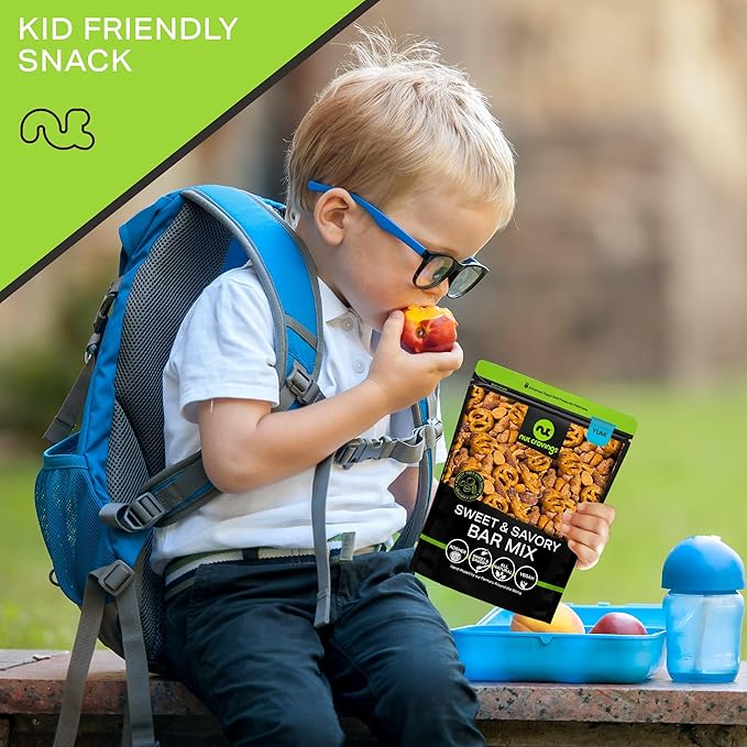 NUT CRAVINGS - Party Bar Nut Mix, Sweet & Savory Pub Snack - Smoked Almonds, Pretzels, Toffee Peanuts, Spicy, Honey Roasted Peanut (48oz - 3 LB) Packed Fresh in Resealable Bag - Food Assortments