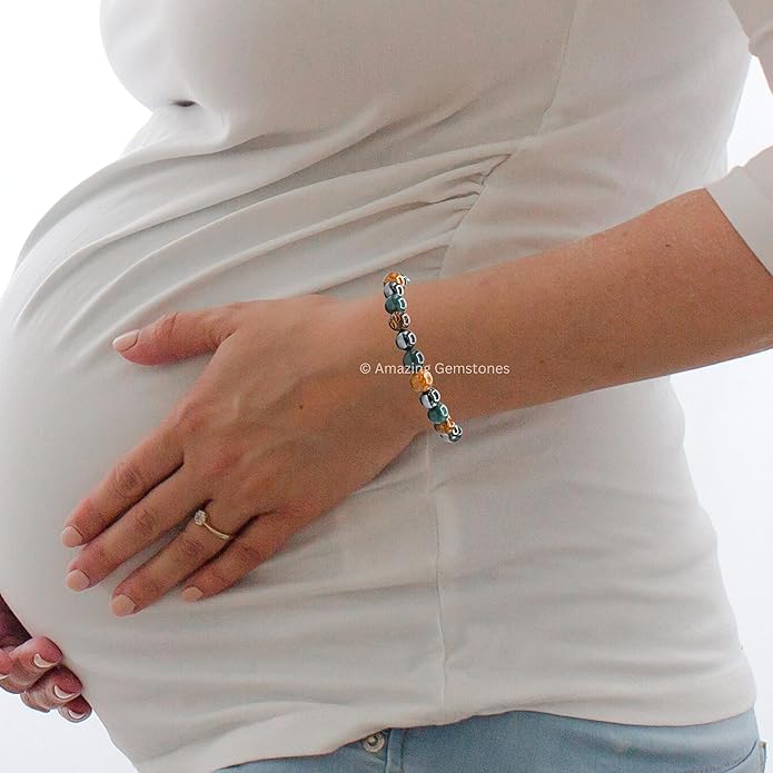 Natural Healing Crystal Bracelet for Women - Mens Bracelet Energy Balancing Gemstones Set - Adjustable Stone Bead Bracelet for Men and Women - Chakra Crystal Therapy Accessory, Meditation