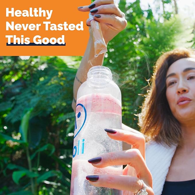 Voli Energy Drink Mix Packets | Natural Pre-Workout Powder with Green Tea Caffeine & B Vitamins, Amino Acids & Electrolytes for Sustained Focus, Hydration & Clean Energy | No Added Sugar, 15-Count