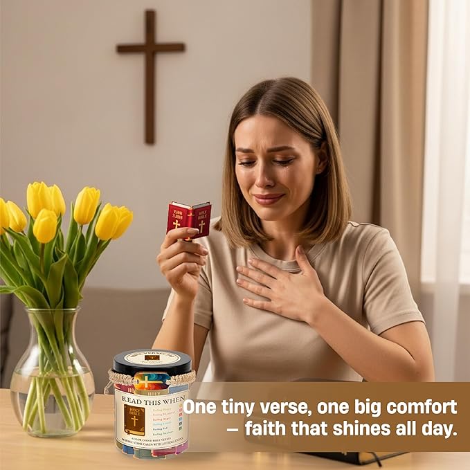 Bible Verse Jar, 90 Bible Verse Cards with NFC Bible Verse Bracelets, Scripture Bracelets, Read Me When Bible Verses Jar, Prayer Jar, Affirmation Cards, Christian Gifts for Women, Men