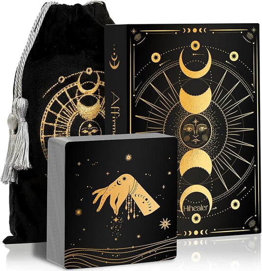 Hihealer Positive Affirmation Cards – 52 Daily Mindfulness Cards for Women, Self Care & Inspiration, Motivational Gifts for Women and Men