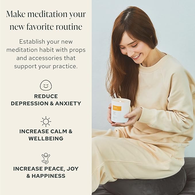 Mindful Modern Natural Awaken Candle | Ginger & Lemongrass Scented | Aromatherapy for Stress Relief, Meditation, Yoga, Chakra Healing, & Prayer | Elegant Home Fragrance | Soy Wax | 8oz Glass Jar