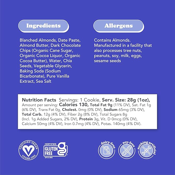 Love + Chew, Variety Pack of Minis - 16 Count - Tasty Gluten Free Cookies - Vegan - Healthy, Paleo, Non GMO Snacks - Individually Wrapped, Soft Baked Cookies - Made from High Protein Almonds - 1 Ounce Each