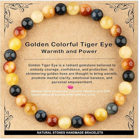 AD Beads 4mm6mm8mm10mm Handmade Bracelet - Natural Gemstone for Peace and Tranquility - Meditation, Yoga, Healing and Energy Gift for Unisex