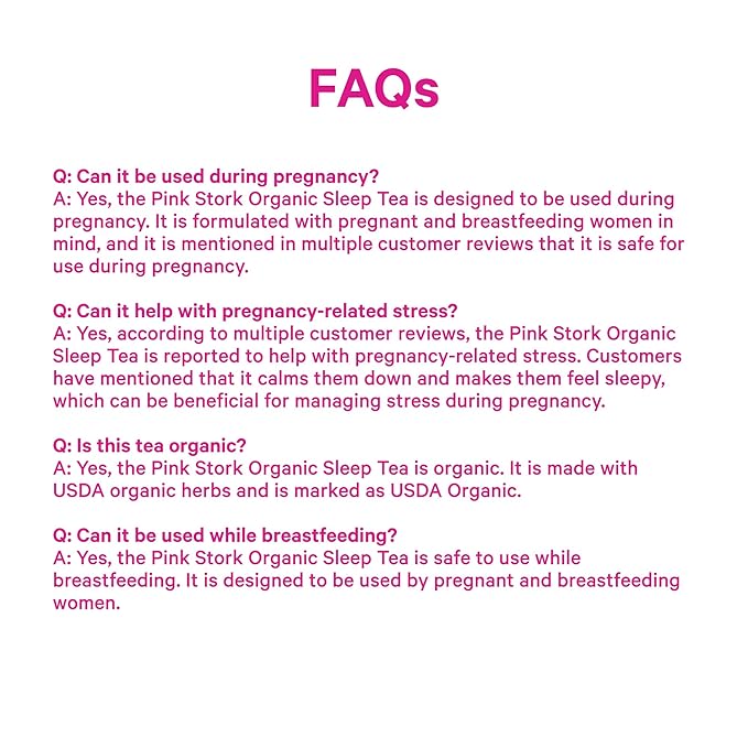 Pink Stork Organic Sleep Tea - Melatonin-Free - Calming Lavender Coconut Herbal Tea to Naturally Support Sleep - Pregnancy Friendly Bedtime Tea, Caffeine-Free - 15 Sachets, Hot or Iced