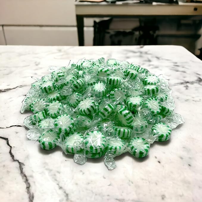 Sugar Free Spearmint Starlight Gourmet Hard Candy - Keto Friendly, 1.5 lbs Cool Refreshing Mints Individually Wrapped - Ideal Diabetic Candy, Gluten Free(24 oz)