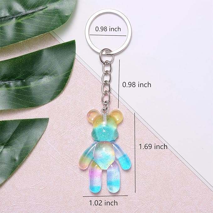 Pocket Bear Hug, Anxiety Relief Gifts for Women Men, Mental Health Positivity Gifts for Anxious Friend, Thinking of You Gift, Comforting Gift for Son Daughter Back to School, Rainbow Blue