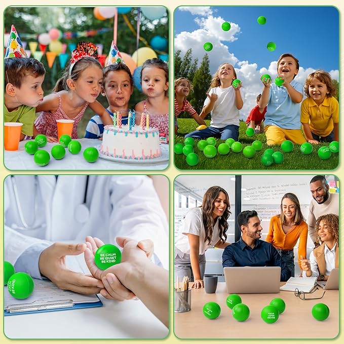 100PCS Motivational Stress Balls for Adults and Kids - Stress Balls Bulk Soft Sponge Squeeze Toys with Inspirational Quotes | Office Classroom Stress Relief Gifts | Anxiety Relief Fidget Toys