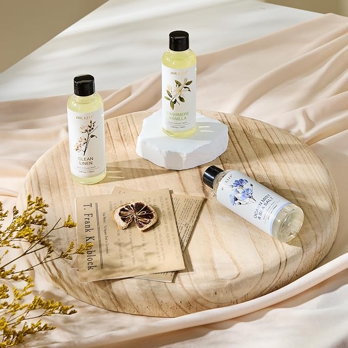 Airkeep Reed Diffuser Oil Refill/Clean Linen/3.38oz(100ml/1 Pack/Scented Oil Refill for Reed Diffuser Home Fragrance for Bedroom, Bathroom Office Home Decor