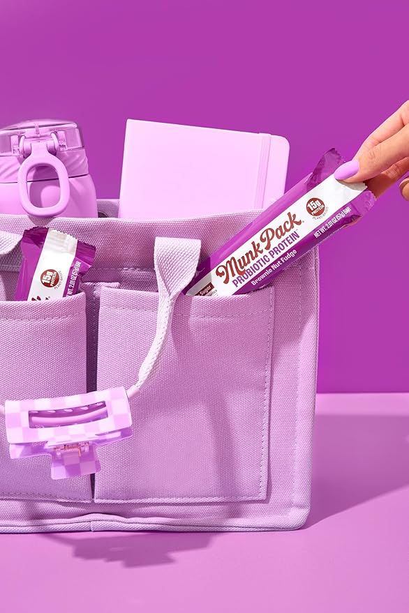 Munk Pack 15g Probiotic Keto Protein Bars - Low Sugar, High Protein -1g Sugar, 4g Net Carbs. Vegan + Plant Based Gut Health. Low Carb Healthy Snack Bar. Brownie Nut Fudge