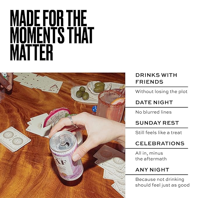 AF Drinks Non-Alcoholic Vodka Spritz | Alcohol Alternative Sparkling Cocktails with AFTERGLOW Botanical Warmth | Gluten-Free, Low-Calorie | 8.4 oz Cans (12-Pack)