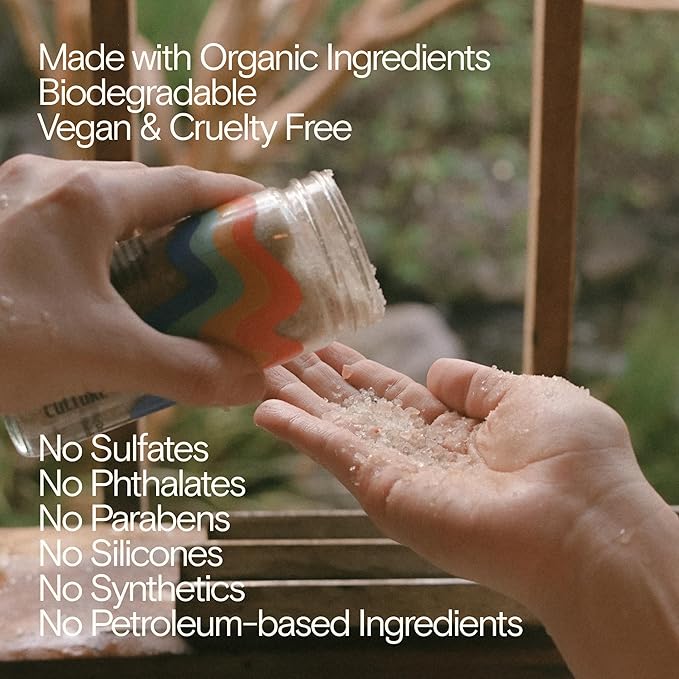 Bathing Culture, Organic Big Dipper Mineral Salt Bath, Epsom Salt and Dead Sea Salts, Aromatherapy Bath Salts, Jojoba Oil, Natural, Biodegradable, Sustainable, Vegan Personal Care, 8 oz, 227 g