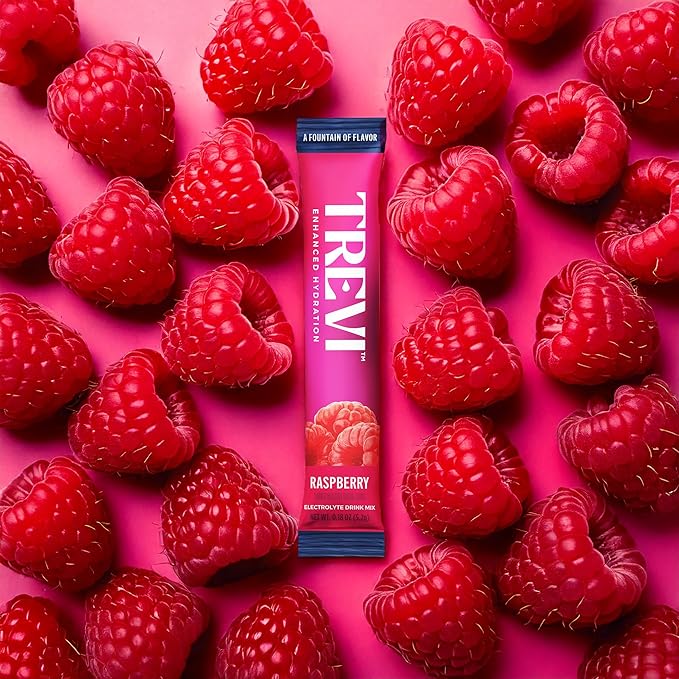 TREVI™ Sugar Free Electrolytes - Drink Mix Hydration Powder Packets - 28 Count - Raspberry