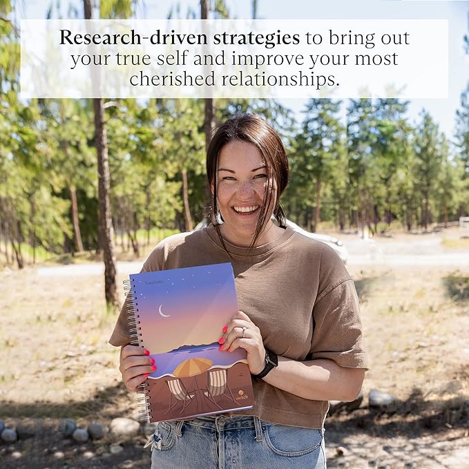 Switch Research Emotions Journal - Self Care Journal - Psychologist-Backed Manifestation Journal - Therapist Recommended Affirmation Journal - Beautiful Self Care Journal for Women - Size: A4