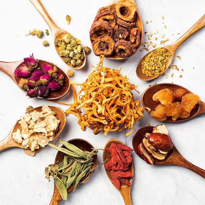 qìsane Organic Peppermint Tea Bags with Loquat Leaves - Whole Organic Peppermint Leaves, Loquat, Ginger & Balloon Flower Roots - Herbal Tea for Cough Support & Easy Breathing - 10 sachets (~30 cups)