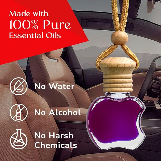 Kabod Blueberries Hanging Car Air Freshener | Essential Oil Diffuser | Sweet Fruity Scent | Natural Odor Eliminator | Long-Lasting Fragrance | 10 ml