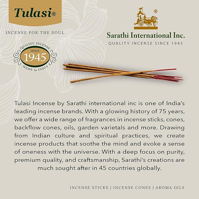Tulasi Incense Sticks Gift Set – 144 Natural Scented Sticks (12 Fragrances) – Aromatherapy, Meditation, Yoga, Stress Relief, Air Purification – Long-Lasting Fragrance Gift Box (40g), Thanks Giving