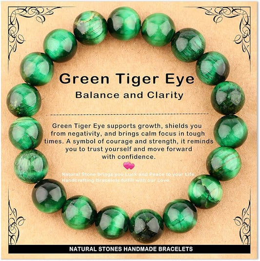 AD Beads 4mm6mm8mm10mm Handmade Bracelet - Natural Gemstone for Peace and Tranquility - Meditation, Yoga, Healing and Energy Gift for Unisex