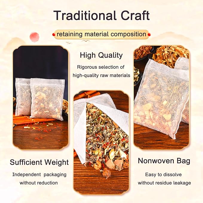 30 Pack Natural Plant Blend Detox Foot Soak Spa with Ginger - 900g Natural Chinese Herbs Foot Care and Foot Detox Soak for Home Wellness Routine 同仁堂艾草泡脚药包足浴包 (32 Ounce, 16 flavors)