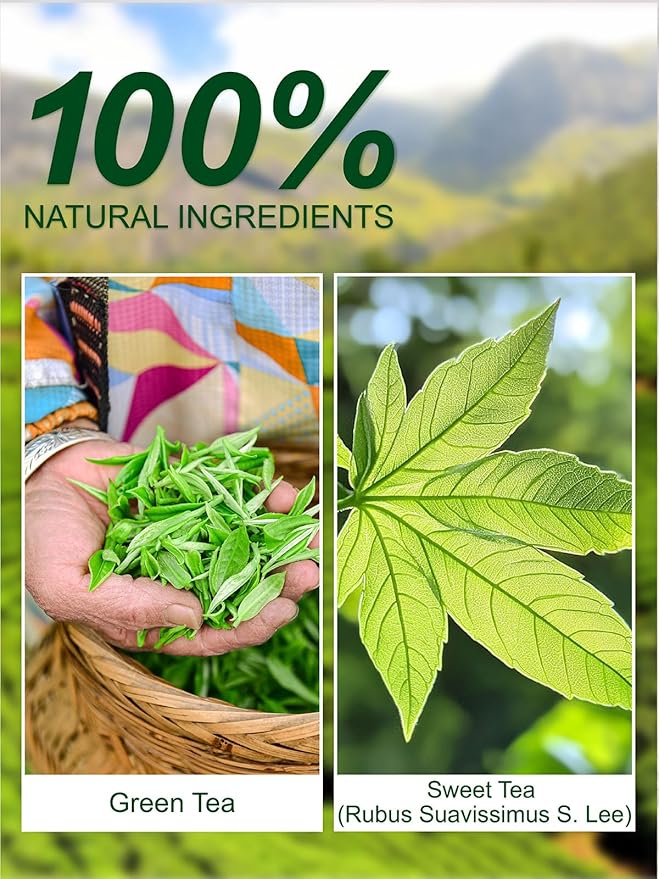 TeeLux Sweet Green Tea Bags, Green Tea Blended with Natural Sweet Tea, Brisk & Sweet Taste, Zero Sugar, 100 Count