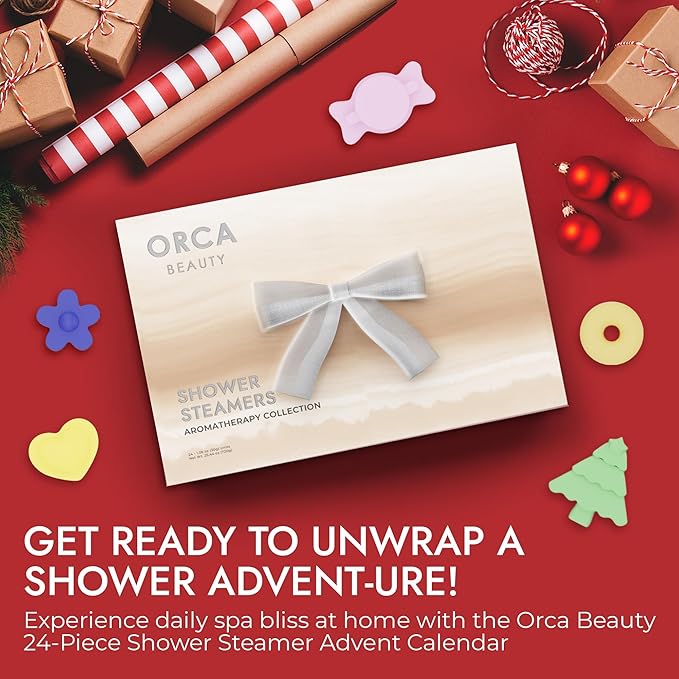 Shower Steamers Aromatherapy - Relaxation Gifts for Women, Shower Bombs, Unique Spa Gifts Shower Tablets, Stocking Stuffers for Women & Men (Advent Calendar 2025)
