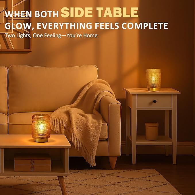 2 Pack Battery Operated Decorative Aesthetic Lamp with Timer for Dorm/Office/Patio/Bedside/,Small Cordless Table Lamps with LED Warm Bulb for Shelf/Coffee Table/Entryway/Mantle/Dresser Decor(Golden)