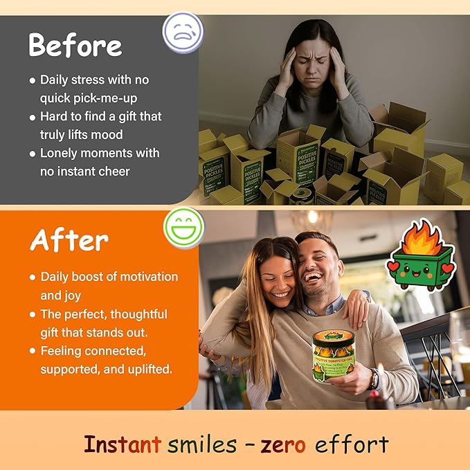 60 Positive Dumpster Fire Cards Jar, Emotional Dumpster Fire Desk Accessories, Affirmation Cards for Women, Teens Girl, Coworker, Dumpster Fire Zen Garden, Womens Birthday Gifts Unique