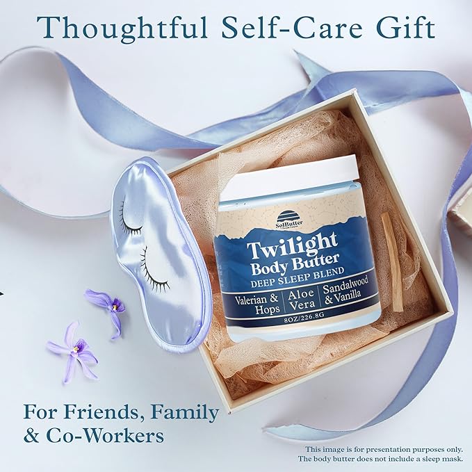 PURPLE CANYON New Look Twilight Whipped Body Butter 8oz | Vanilla Sandalwood Scent | Skin Care with Hops & Valerian Root