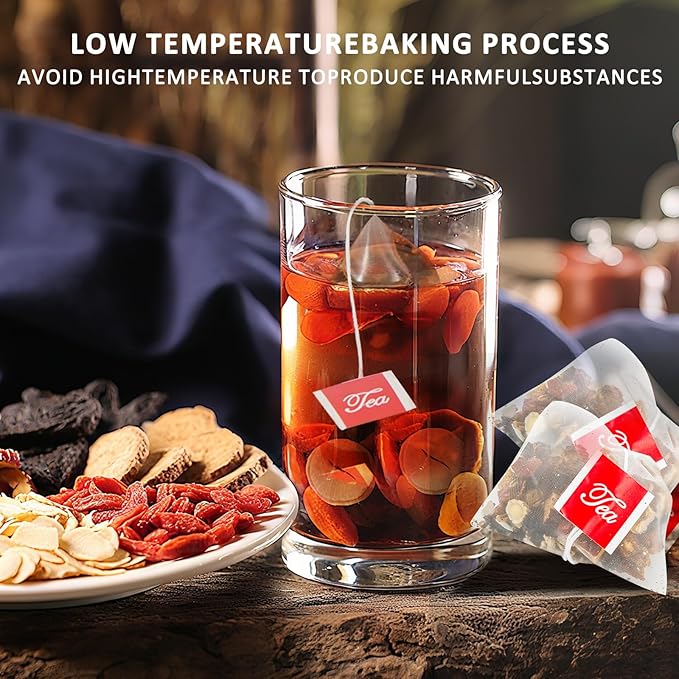 AISDWH Ginseng Tea Bags, 30 Count - 9 Herb Blend with Pure Chinese Ginseng - Herbal Tea for Energy, Vitality & Wellness Support - Kidney Cleansing Support - Caffeine-Free Daily Tea for Men & Women