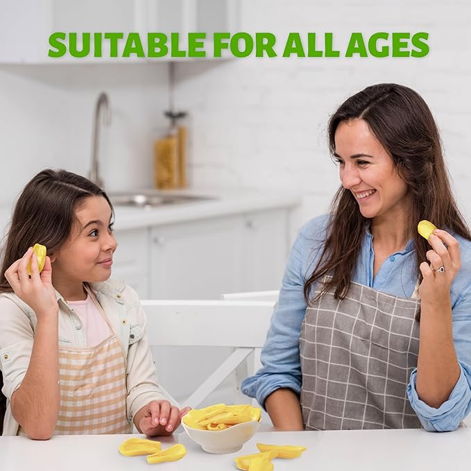 DARLAC FARMS Freeze Dried Jackfruit Bites, Pack 6, Premium Organic Crispy Crunchy Natural Healthy Fruit Snacks for Kids & All Ages, No Sugar Added, 12 Oz (2 Ounce Each)