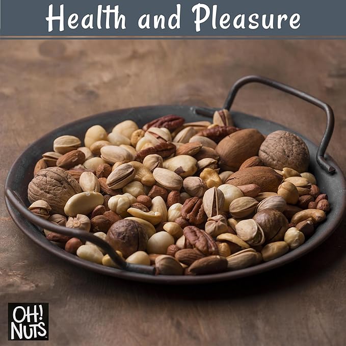 Oh! Nuts Mixed Nuts in Shell - Raw - 100% Natural - 4 lb - Jumbo-Sized Premium Shelled Nuts - Packed in New York Zip-Seal Bag for Exceptional Freshness