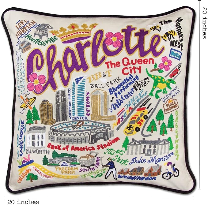 Catstudio Charlotte Embroidered Decorative Throw Pillow