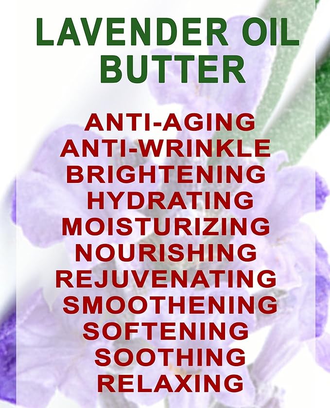 Botanical Beauty LAVENDER OIL BUTTER 100% Natural Lavender Essential Oil in Shea Nut Butter for FACE, SKIN, BODY, HAIR, NAILS. Beauty Skin Moisturizer Oil Butter. (16 Fl Oz)