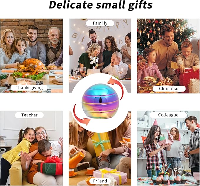 Desk Toys for Fidget Kinetic Cool-Gadgets: 180 Seconds Spinning Toy, Cool-Stuff Thing for Adult Teen Children Kid, Optical-Illusion Stress-Relief Gifts Ball for Man Women Home Office School Christmas