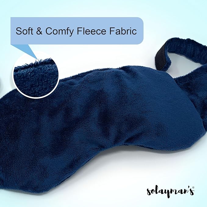 Weighted Lavender Eye Mask for Sleeping, Yoga, Dry Eyes - Great Relaxation Gifts for Mom, Dad, Women, Men - Aromatherapy Lavender Eye Pillow Gift (Navy Blue)