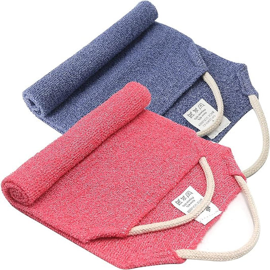 Evridwear Exfoliating Back Scrubber for Shower - Double-Sided Body Scrubber with Handles, Deep Clean, Massage & Exfoliate Back Washer for Men & Women, Invigorates Skin & Circulation