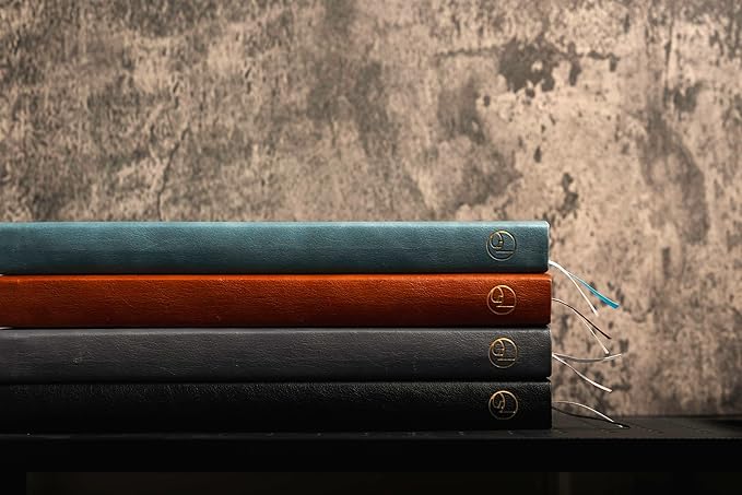 A4 Hardback Notebook, Vegan Leather Journal Lined, 310 Pages, 100GSM Thick Paper, Lay flat Notebook for Women, Men, Writing, Office, Work, Study, College Ruled Notebook with Pocket,