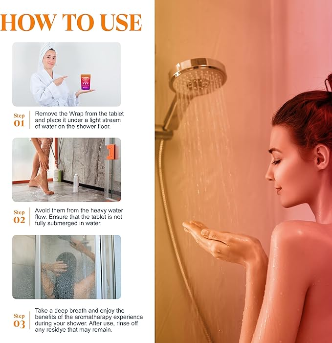 Shower Steamers Aromatherapy | 20 Pack Shower Steamers for Women & Men, Essential Oils for Stress Relief, Self Care, Gifts for Mom, Birthday, Stocking Stuffers & Christmas (Tropical)