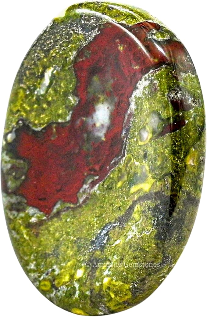 Amazing Gemstone Dragon Bloodstone Worry Stone Crystals and Healing Stones - Worry Stones for Stress Relief Gifts - Piedra Crystal Fidget for Meditation - Unique Stocking Stuffers and Birthday Gifts