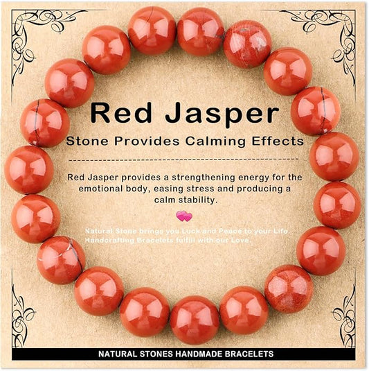 AD Beads 4mm6mm8mm10mm Handmade Bracelet - Natural Gemstone for Peace and Tranquility - Meditation, Yoga, Healing and Energy Gift for Unisex